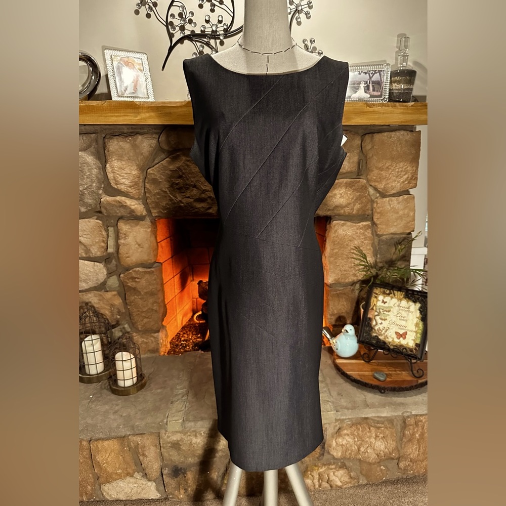 Calvin Klein dark gray sheath